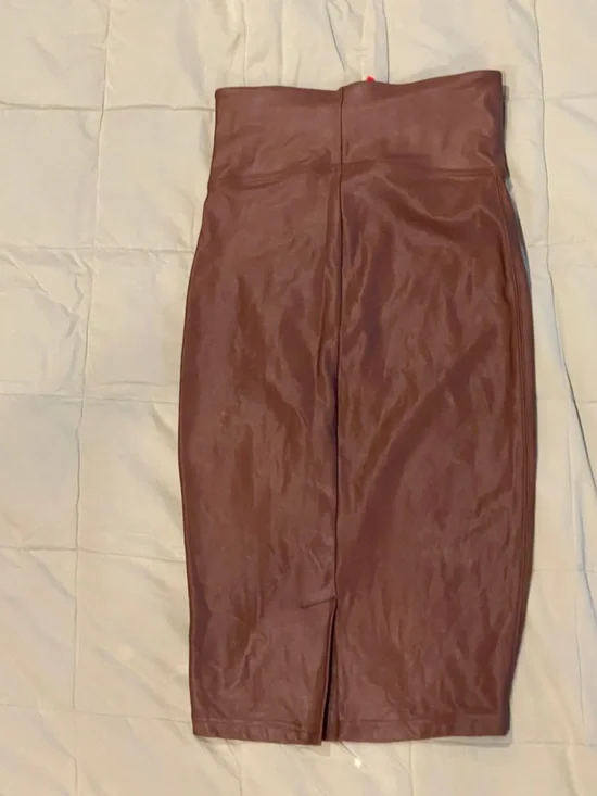 SPANX Chocolate Brown High-Rise Pencil Skirt - Picture 2 of 4